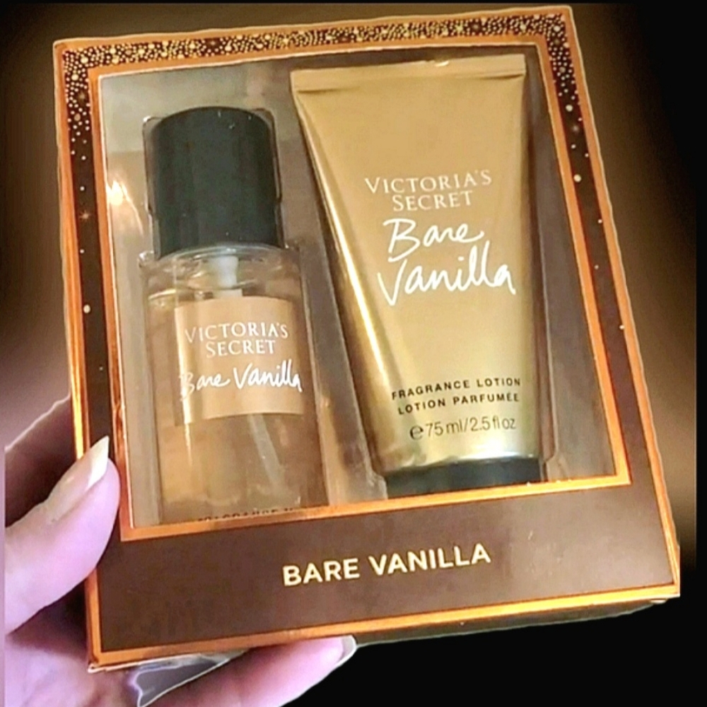 Victorias Secret Bare Vanilla mist lotion Set 2.5 fl oz. discontinued BNIB